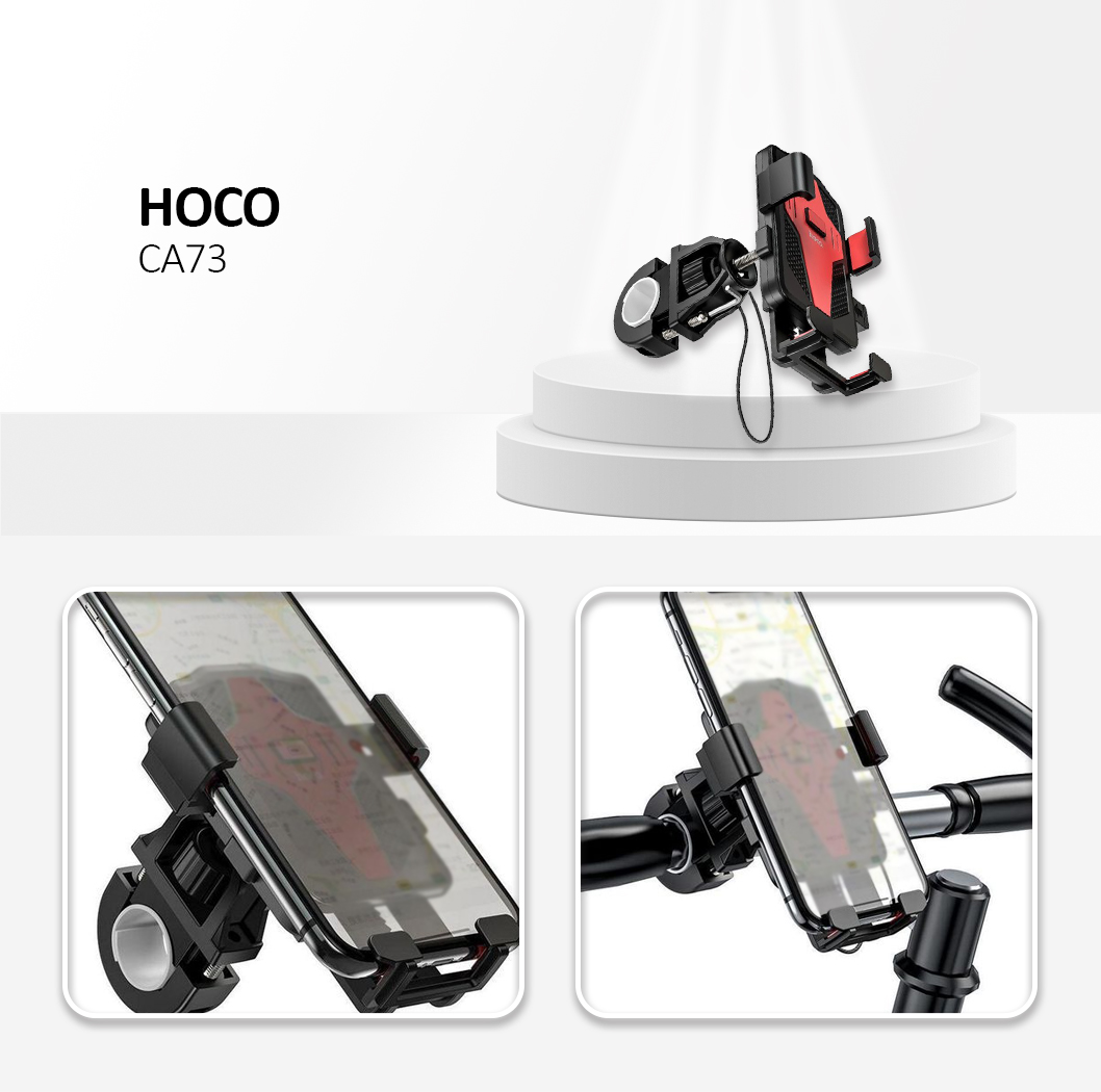 CA73 Flying one-touch bicycle and motorcycle universal holder black & red