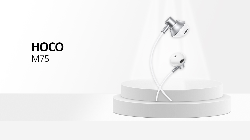 HOCO M75 BELLE UNIVERSAL EARPHONES SILVER