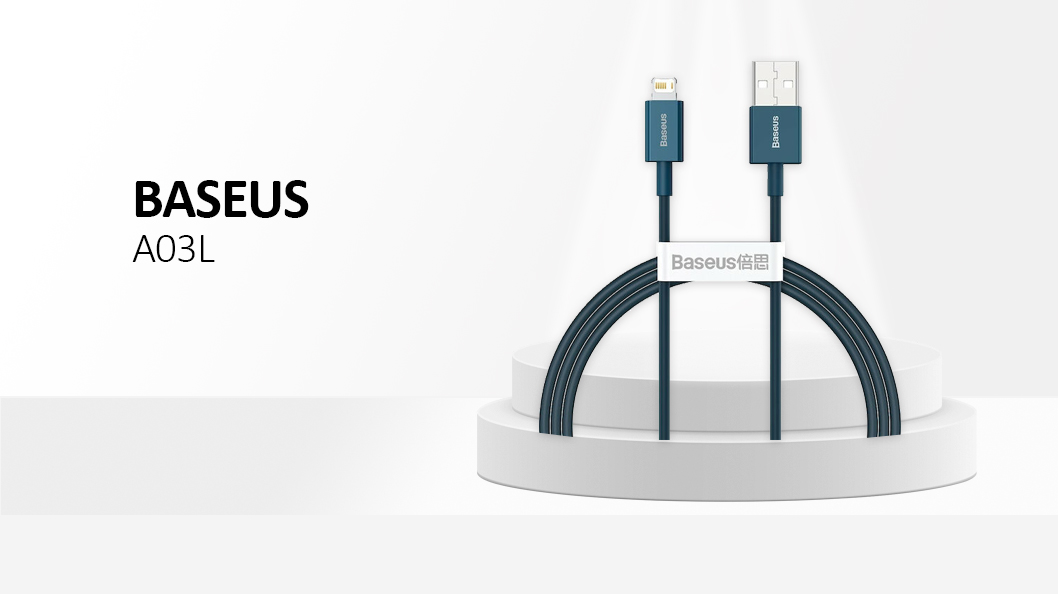 A03 Fast Charging Data Cable 1m Lightning Blue