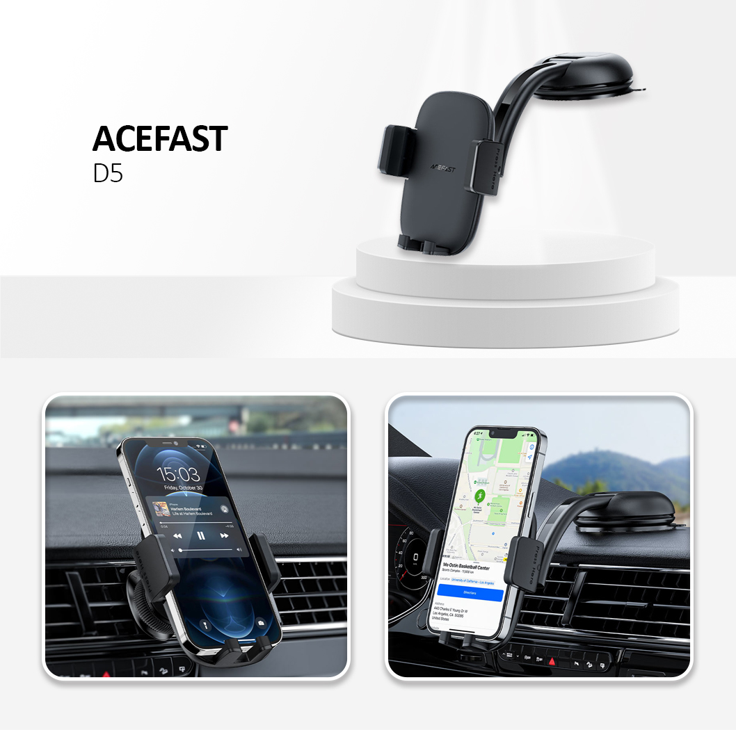 D5 multi-function car holder Black