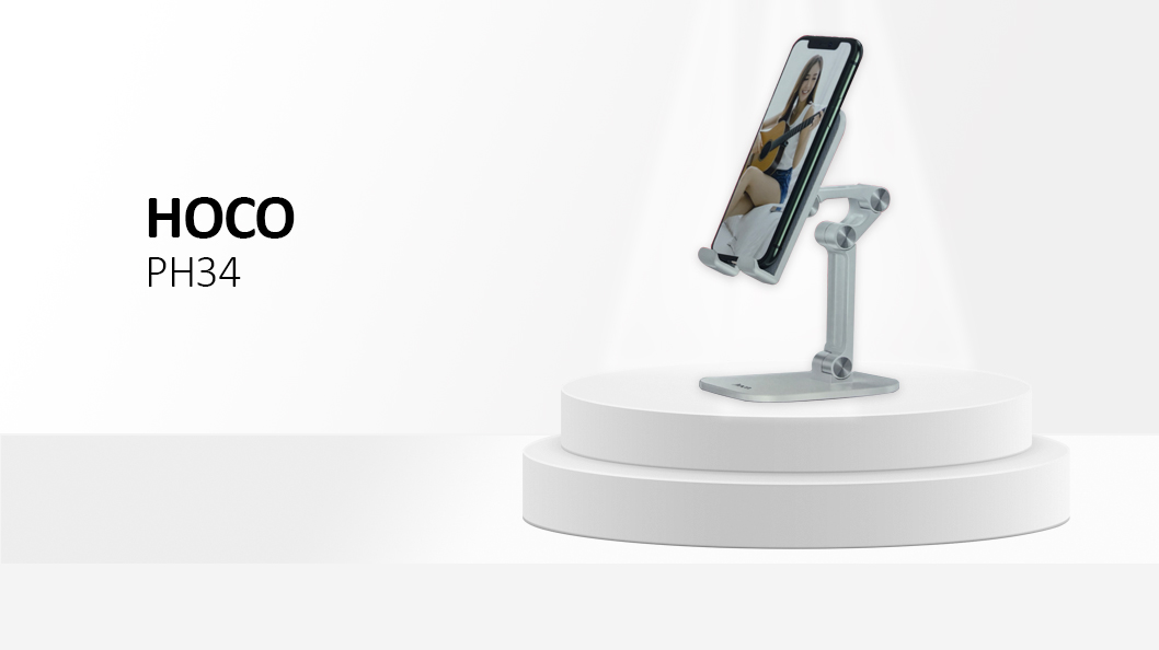 Hoco PH34 Excelente Double Folding Desktop Stand White