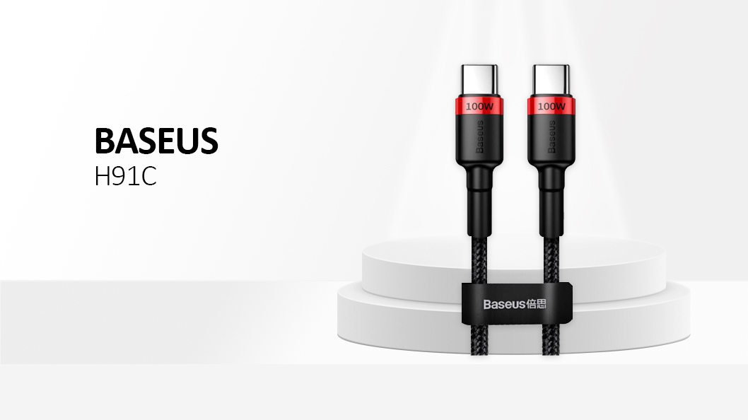 BASEUS USB Cable H91 3A 60W USB-C to USB-C 2m black and red