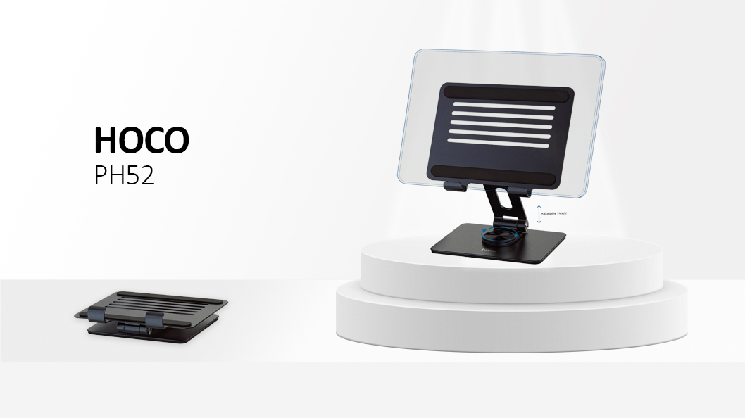 Hoco PH52 Might Metal Rotating Tablet Desktop Holder Gray