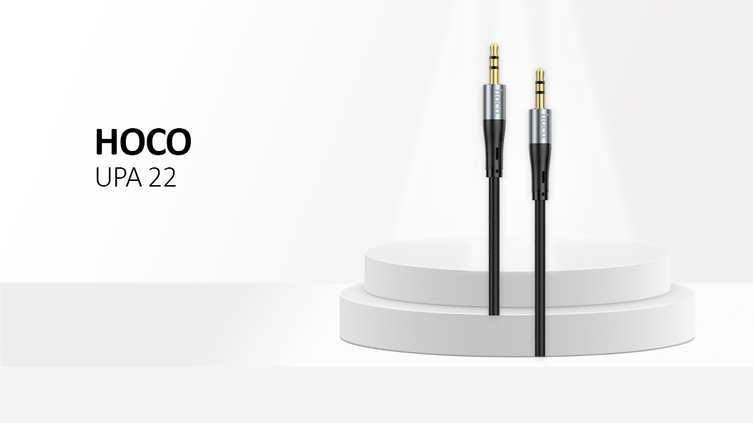 UPA22 AUX silicone audio cable Black