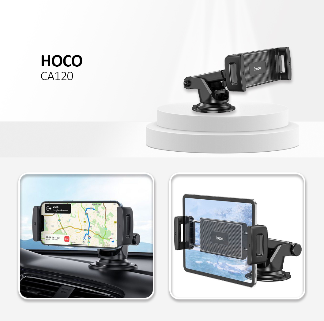 Hoco CA120 Prospering Center Console Car Holder For Tablets Black