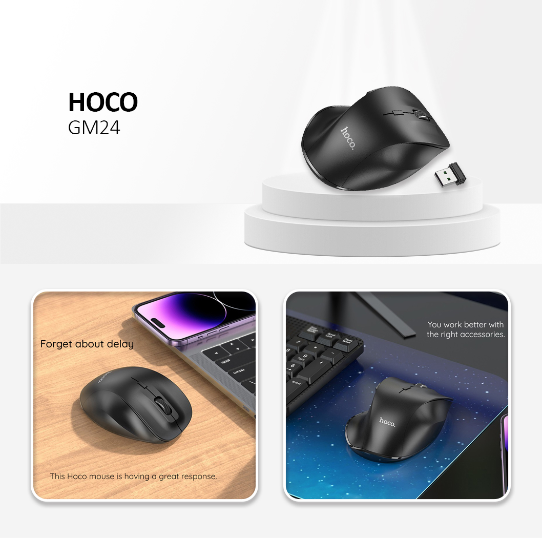GM24 dual-model wireless mouse Black