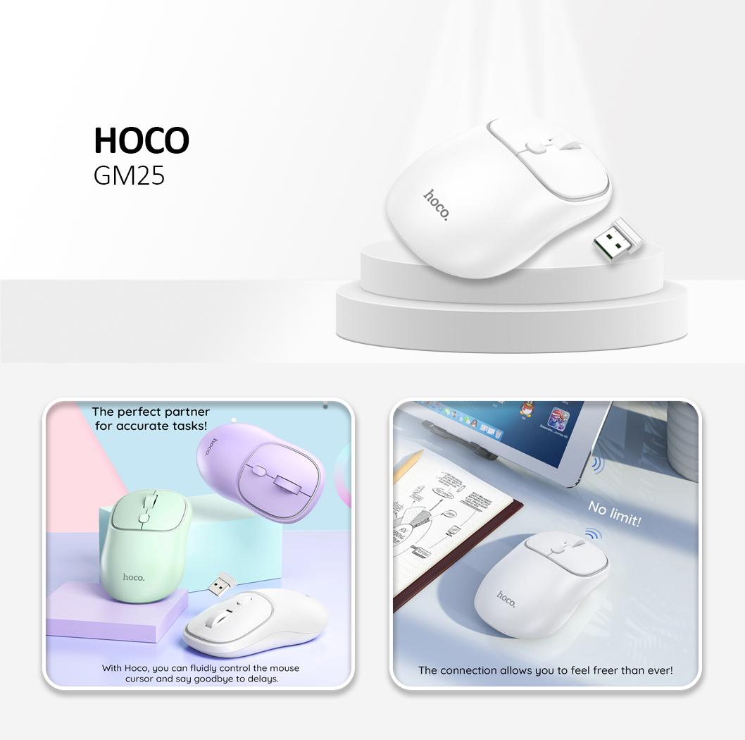 GM25 Royal dual-mode wireless mouse White