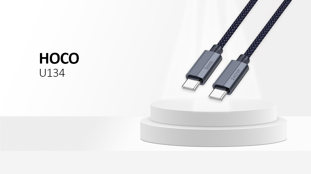 HOCO U134 FAST CHARGING DATA CABLE USB-C to USB-C BLUE