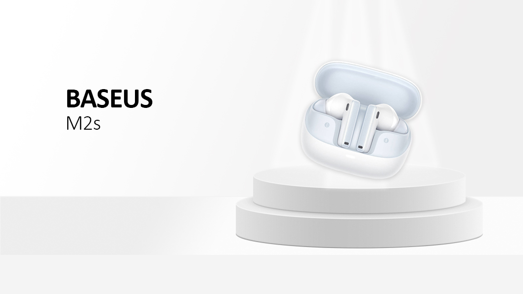 KF2316107 Baseus - Wireless Earbuds Bowie M2s (NGTW350102) - TWS with Bluetooth 5.3 - Moon White