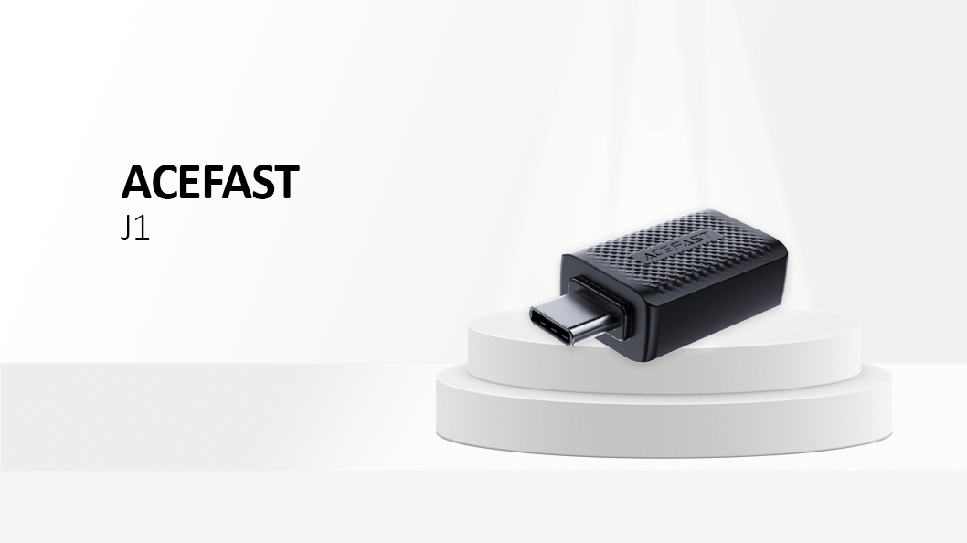 J1 USB-A to USB-C Adapter Black