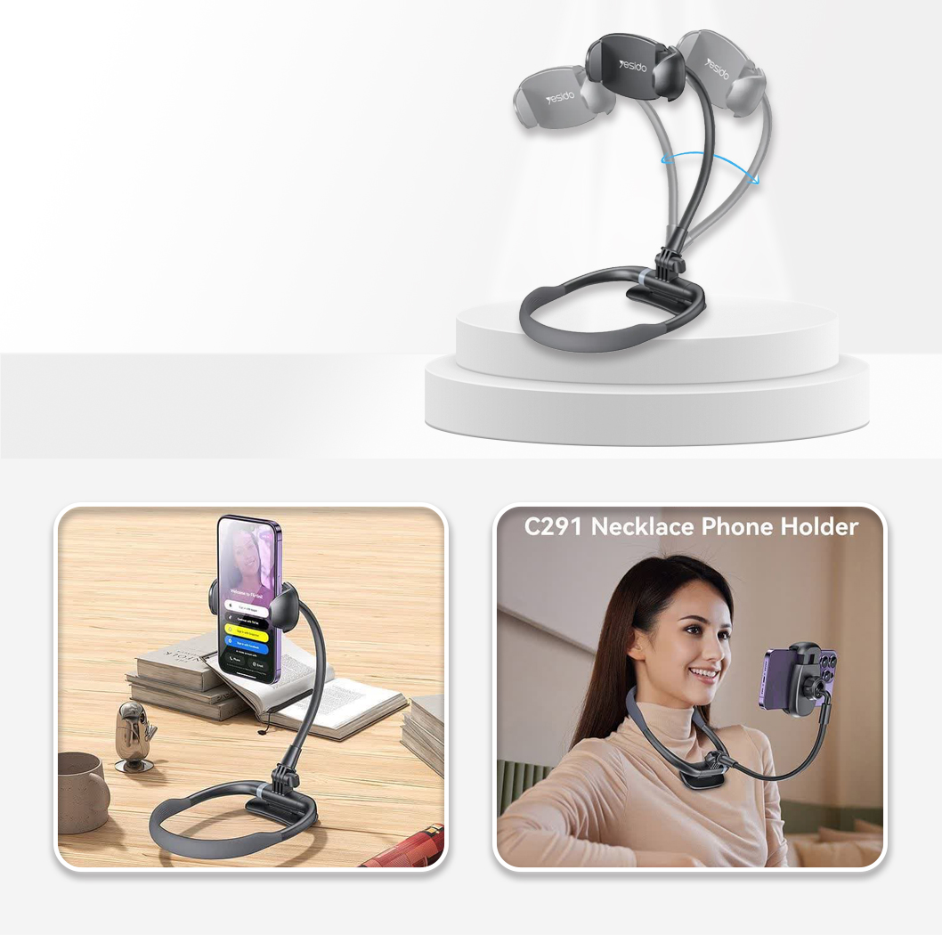 Lazy Holder C291  Neck/Desktop Mount for 4.5'' -6.7\