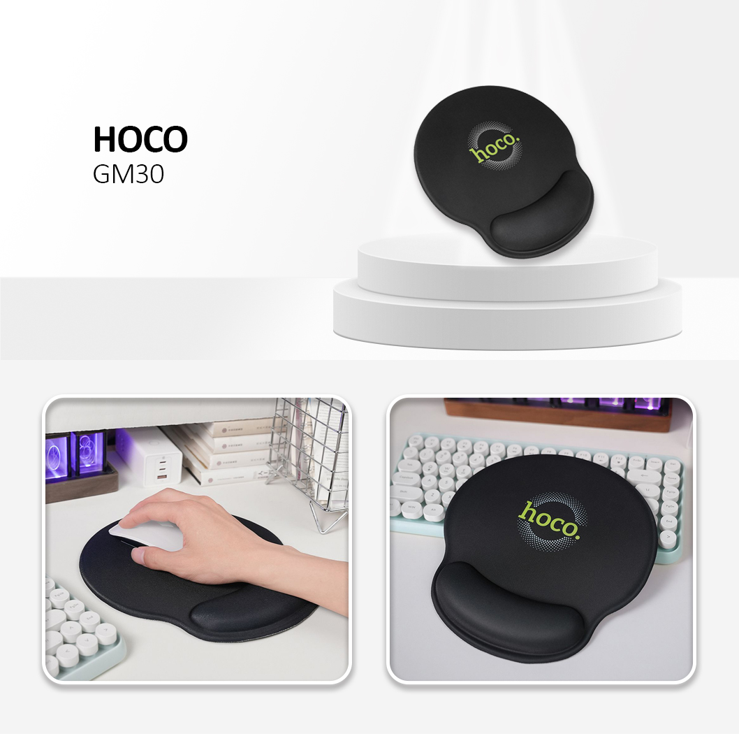 HOCO mouse pad with wrist support GM30 black