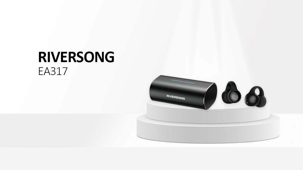 Riversong Air Clip L3 TWS Earbuds Charging Case ENC Black