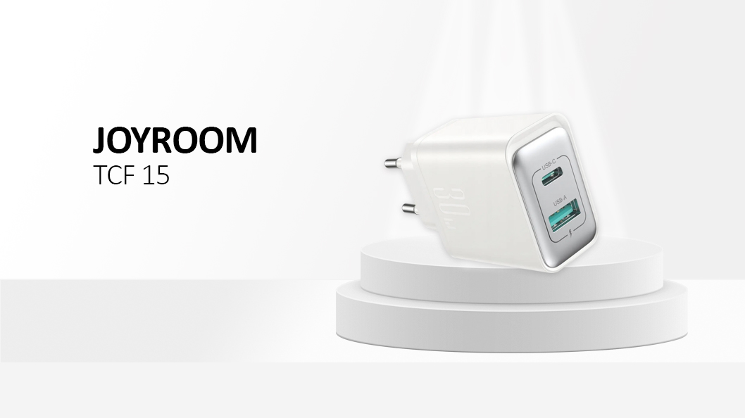 30W Duall Port (USB-C&USB-A ) Charger(EU), White Color