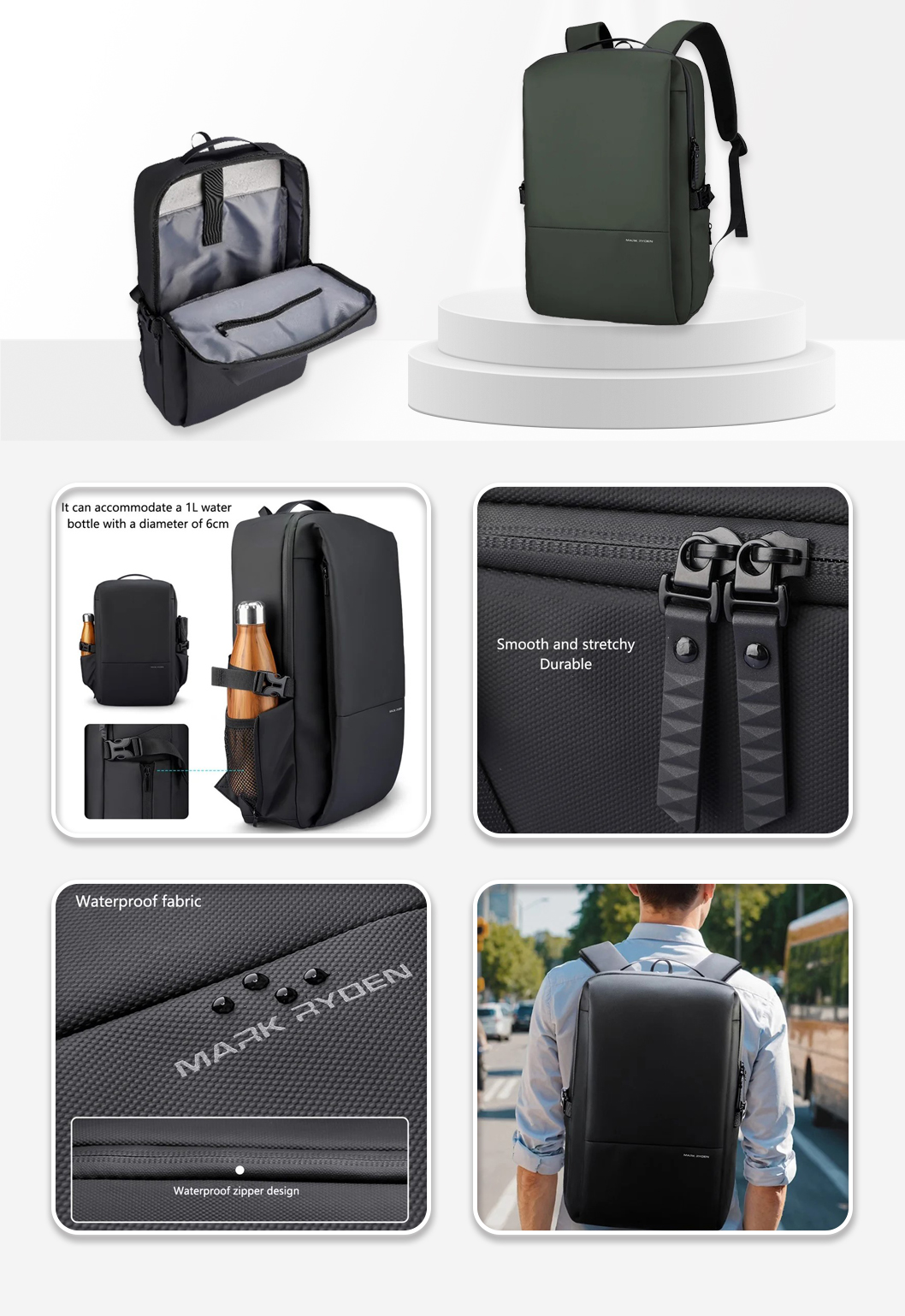 MR2422 Men's Travel Backpack Green