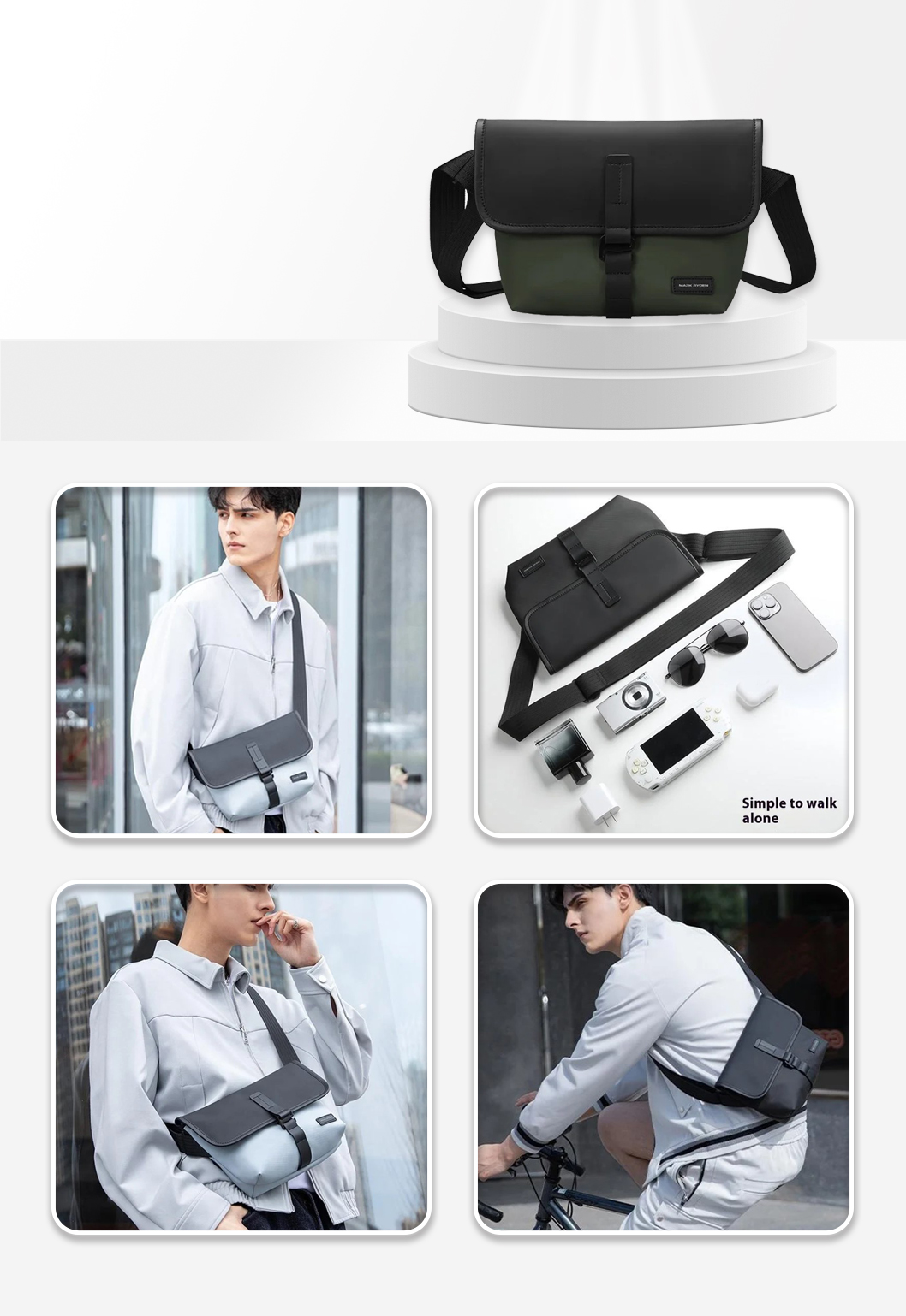 MR271 Casual Men Messenger Bag  Green