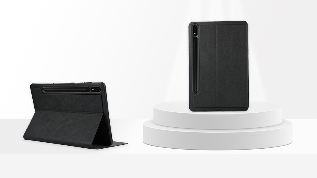 For Sam S9 Plus Stand Tablet Cover - Black
