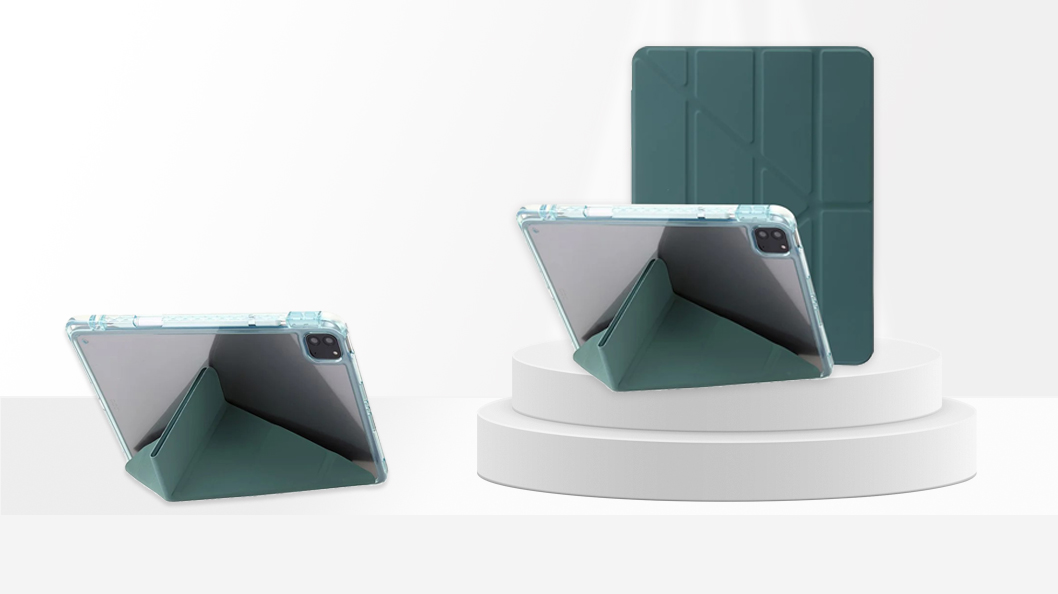 Tri-Fold Stand Cover Origami for iPad Air 11 - Green