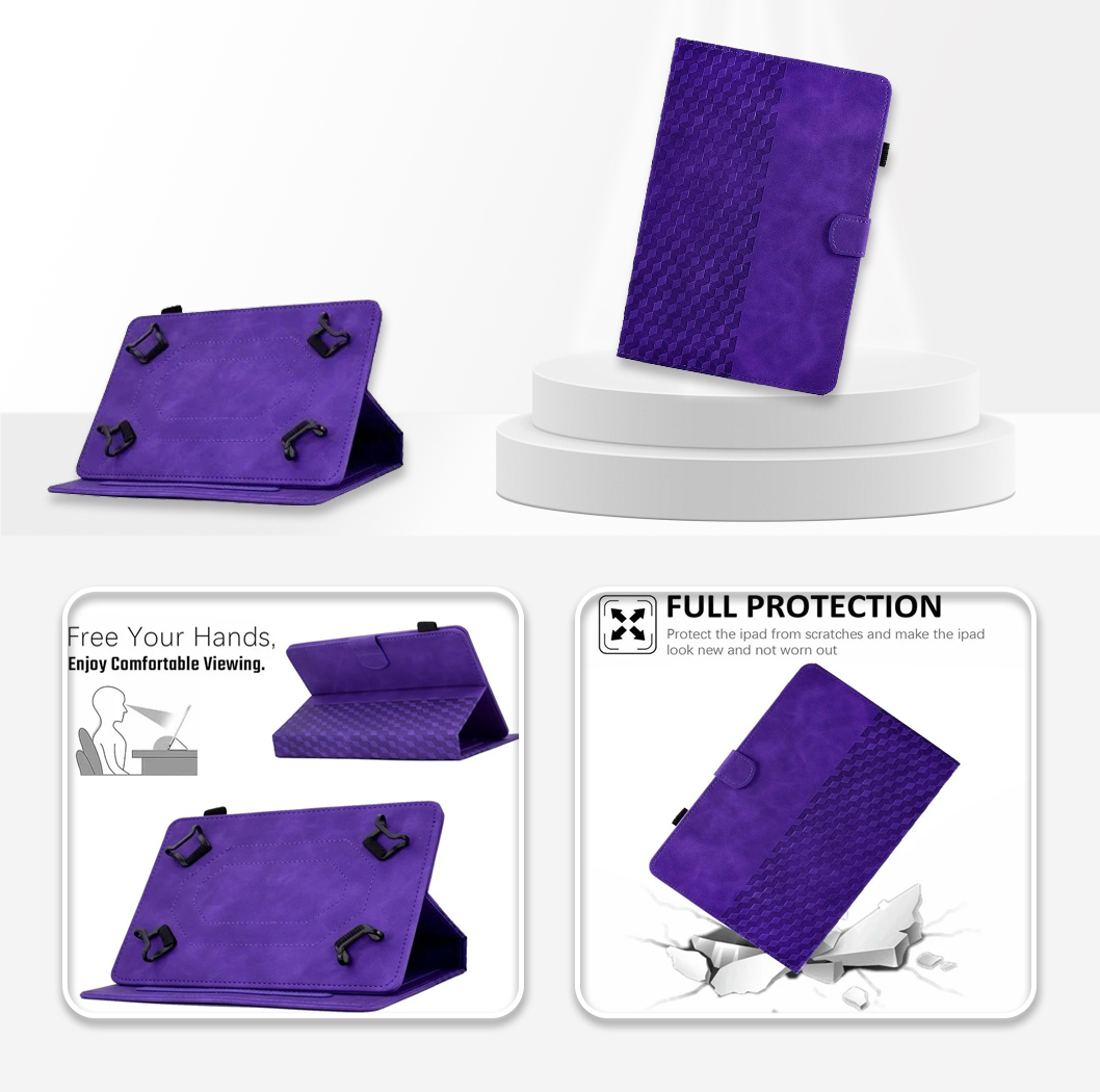  Universal 10 inch  Tablet  Case with Card Slots / Stand - Purple