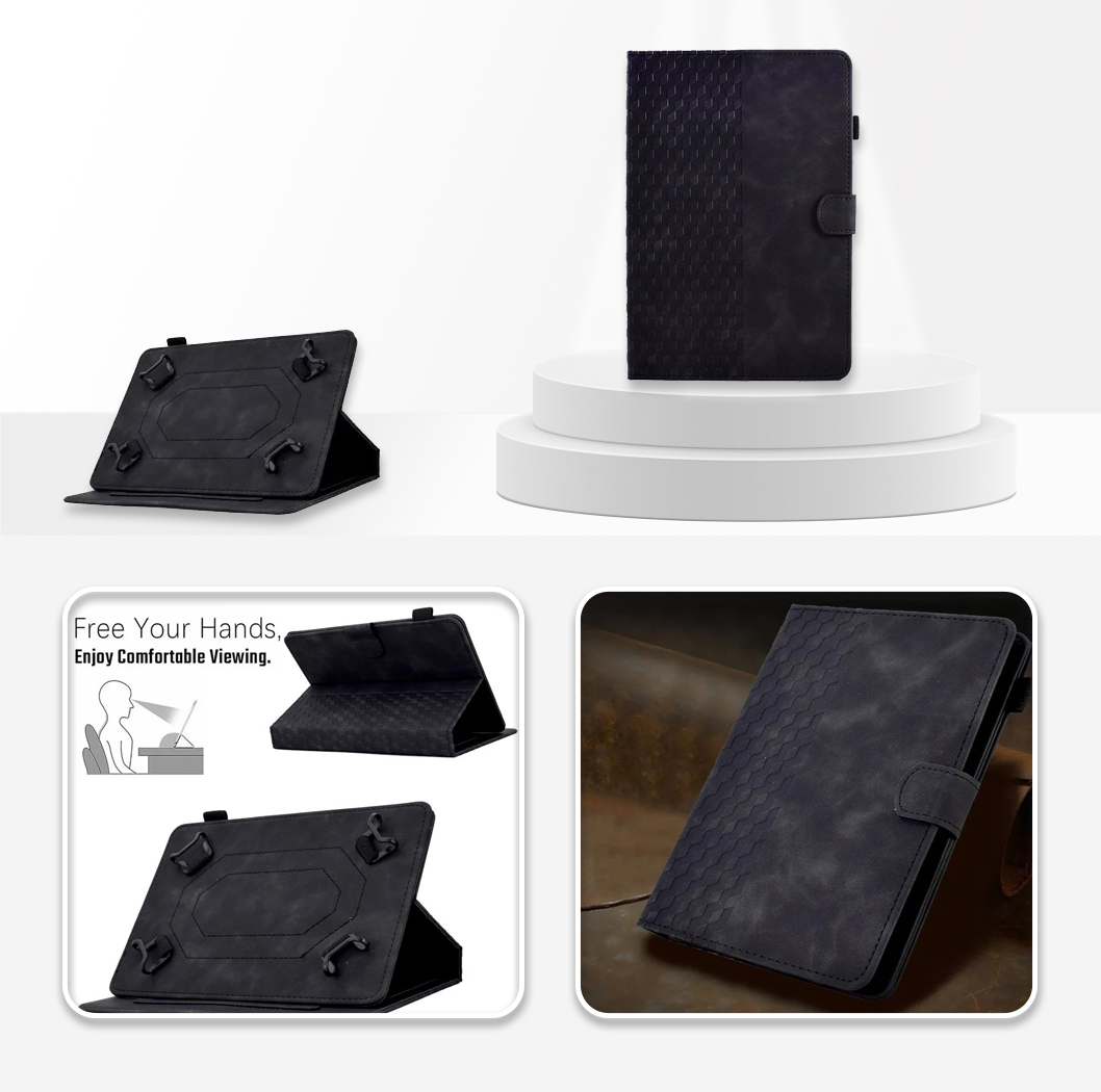 Universal 10 inch Tablet Case with Card Slots / Stand - Black
