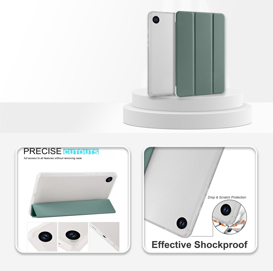 For Sam A9 Case Tri-fold Pen Slot Tablet Stand Green
