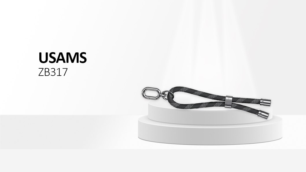 USAMS ZB317 34cm Phone Lanyard-Black