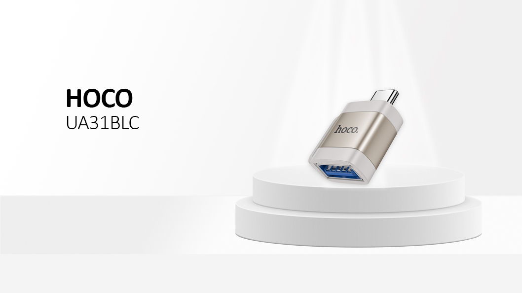 EOL HOCO adapter OTG Lightning (male)  to Type C (female) 2A UA31B gray