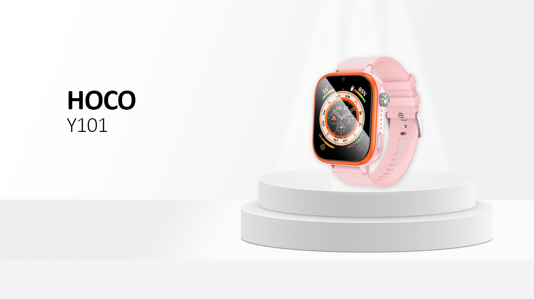 HOCO smartwatch for kids with call function  4G Y101 pink