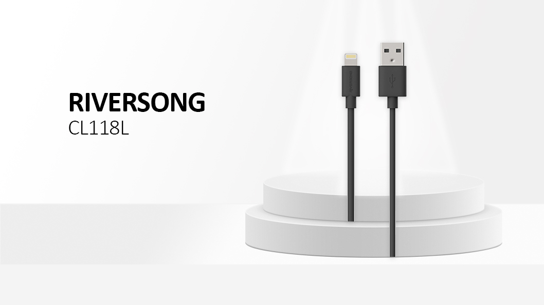 Riversong Zeta CL118 2.4 Lightning Fast Charging Cable Black
