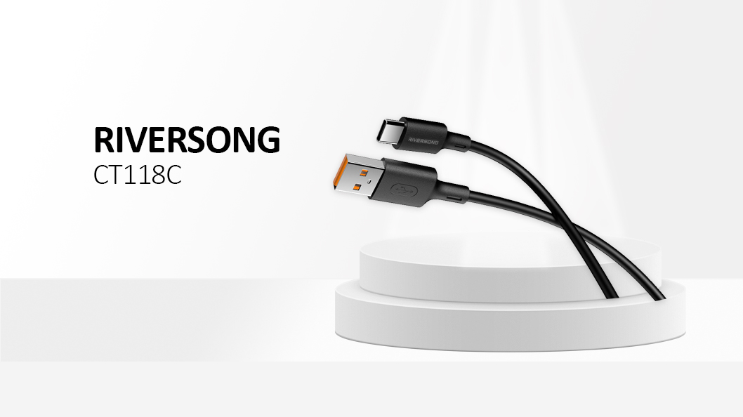 Zeta CT118 2.4 Type-c Fast Charging Cable Black