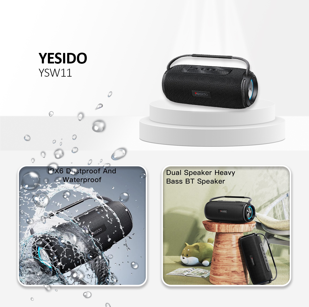 YESIDO YSW11 Wireless Speaker Black