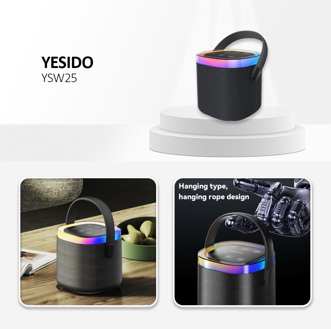 YESIDO YSW25 Portable Wireless Speaker (IP67) Black