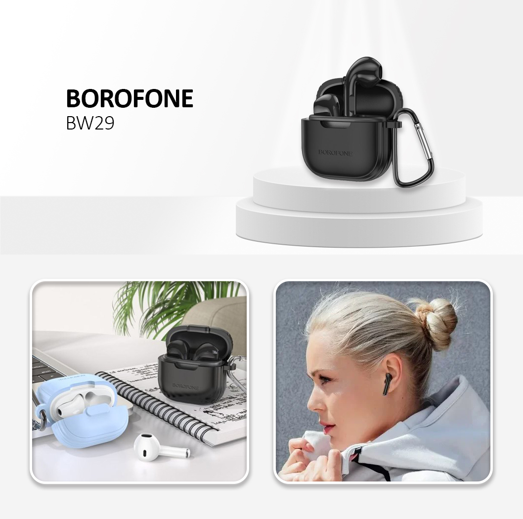 Borofone BW29 TWS Bluetooth Earphones Charm Black