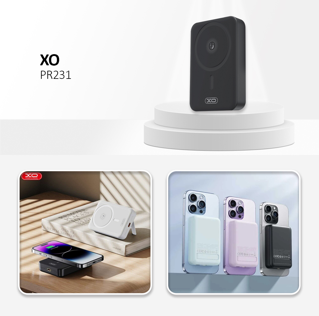 XO Power Bank Magnetic PR231 20W 10000mAh Black