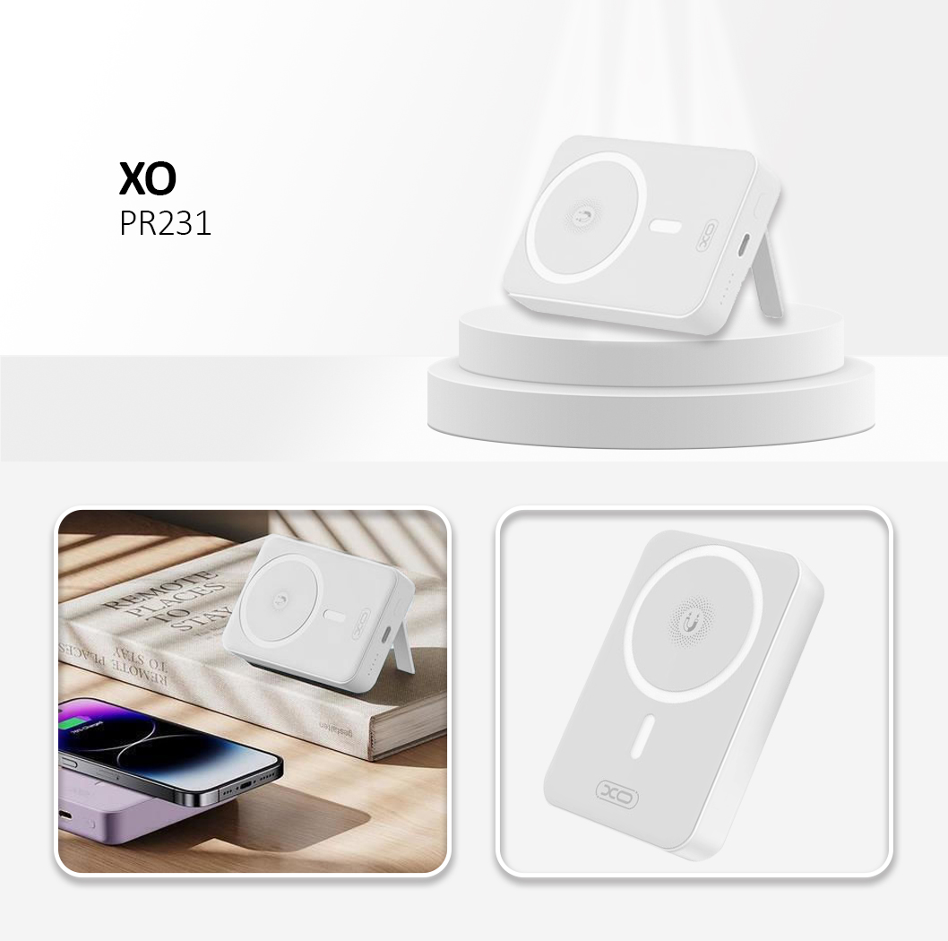 Xo PR231 Power Bank Magnetic 20W 10000mAh White