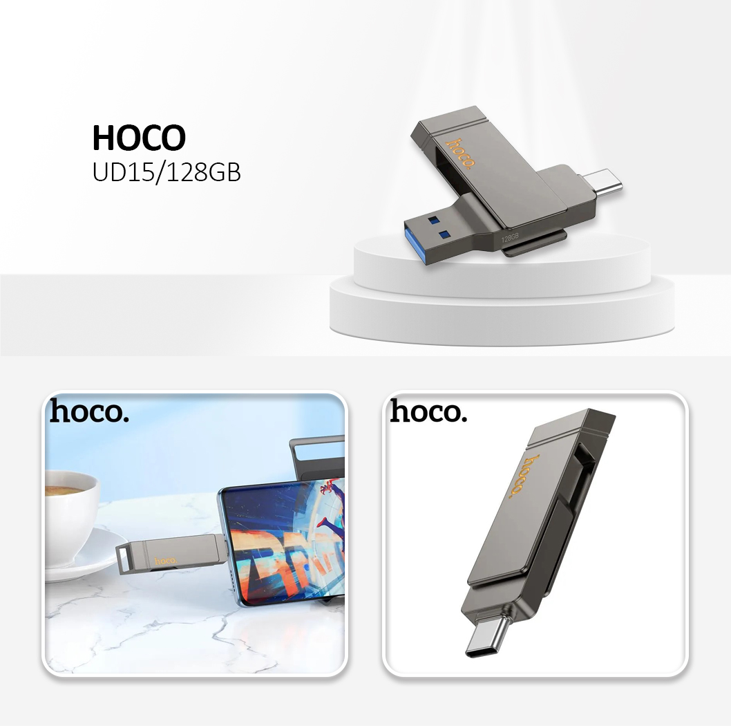 Hoco Pendrive  USB A + USB C UD15 128GB USB3.2