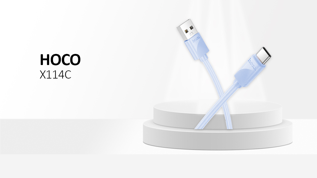 Hoco Data Cable X114 Fast Charging Type-c Blue
