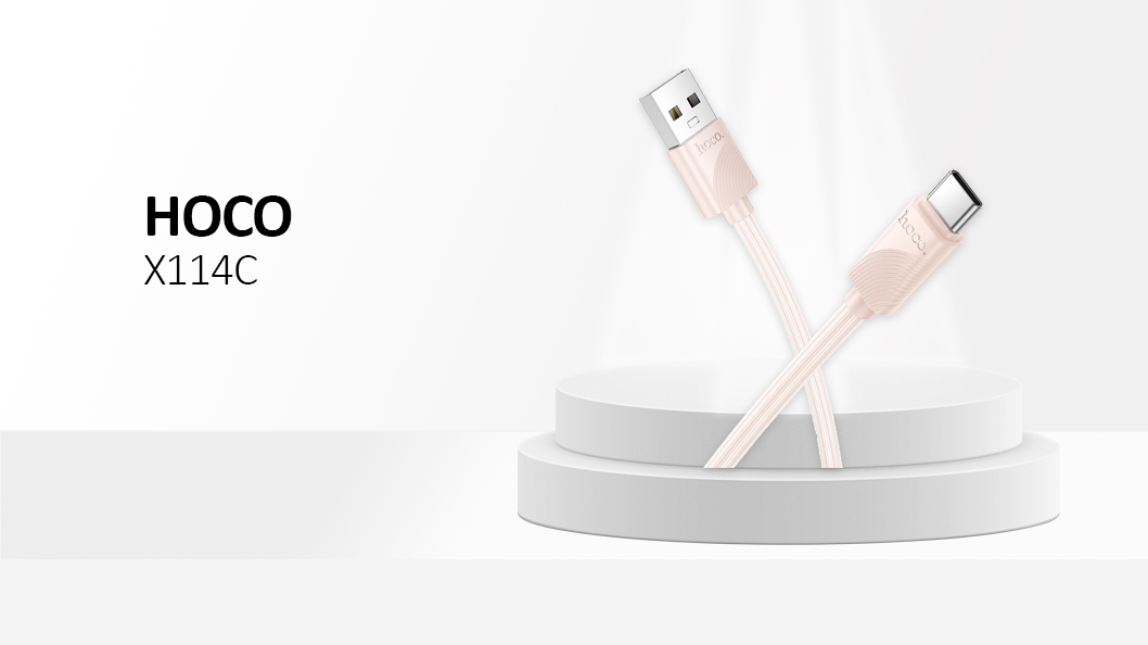 Hoco Data Cable X114 Fast Charging Type-c Pink