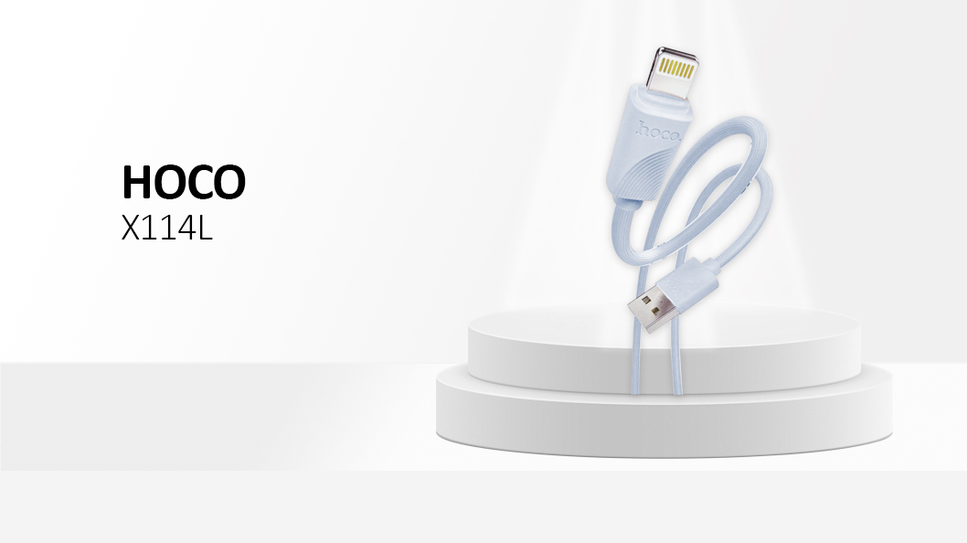 Hoco Data Cable X114 Fast Charging Lightning Blue