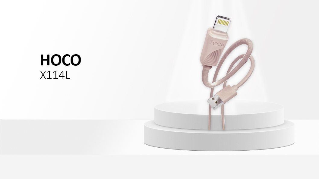 Hoco Data Cable X114 Fast Charging Lightning Pink
