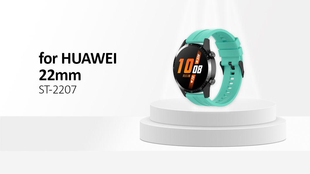 22mm Silicone Smart Watch Bands for Huawei Watch Buds / Watch 3 Pro New, Wrist Strap Watchband Replacement - Aurora Blue