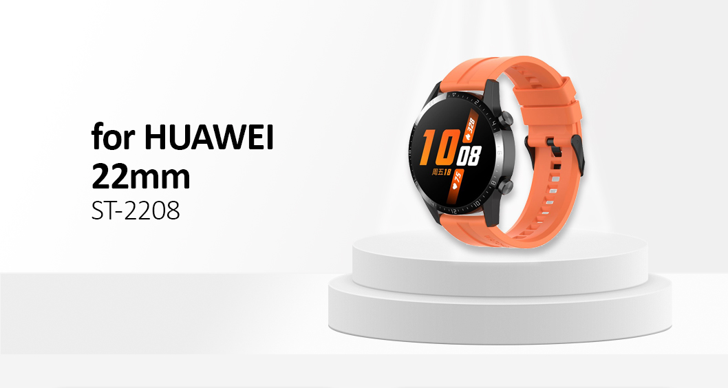 22mm Silicone Smart Watch Bands for Huawei Watch Buds / Watch 3 Pro New, Wrist Strap Watchband Replacement - Orange