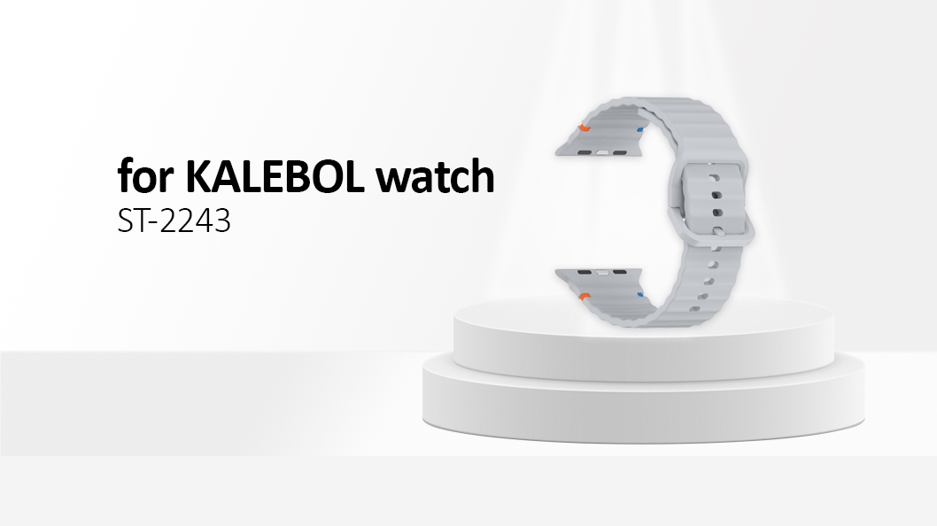 Kalebol Silicone Strap for Apple Watch Series 10 46mm / Ultra 2 / Ultra 49mm / 44mm / 3 2 1 42mm Band - Grey
