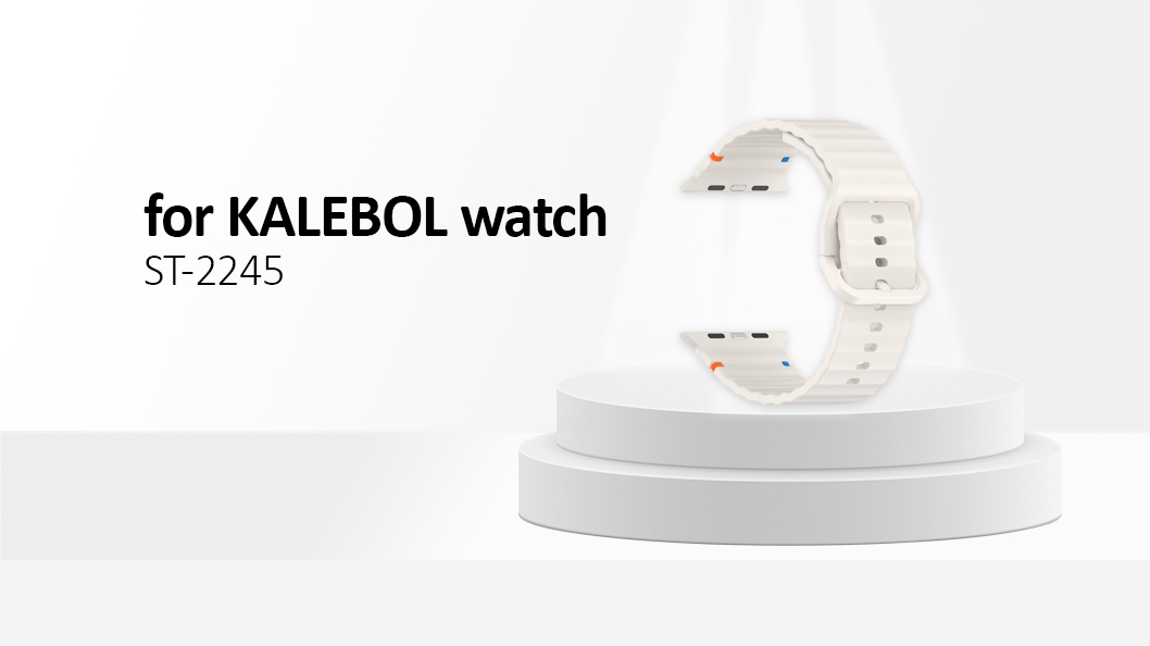 Kalebol Silicone Strap for Apple Watch Series 10 46mm / Ultra 2 / Ultra 49mm / 9 8 7 45mm /  44mm / 3 2 1 42mm Band - Starlight