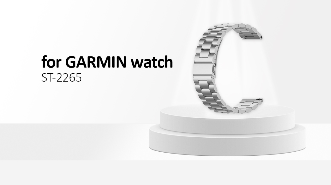18mm Stainless Steel Smart Watch Band Replacement for Garmin vivoactive 4S - Silver