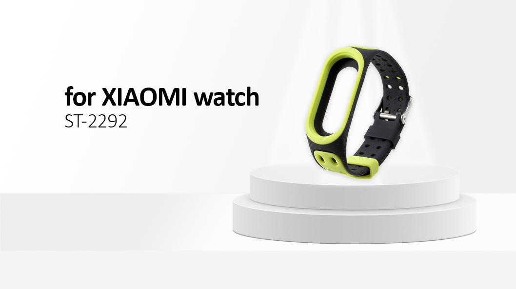 Two-tone Silicone Watch Band for Xiaomi Mi Smart Band 4 / Mi Band 3 - Green / Black