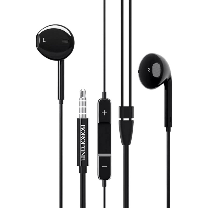 BM30 Original series wire control earphones with mic Black