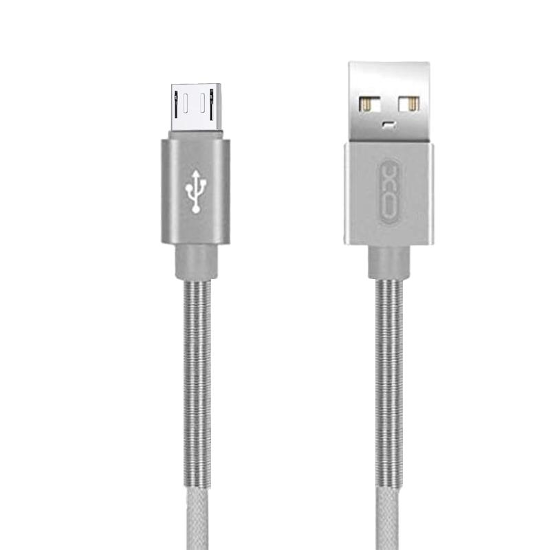 Xo NB27M Micro Knit Spring Usb Cable Grey