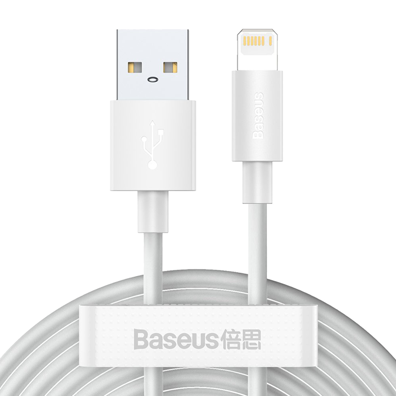 BASEUS USB Cable - Type-C to IPHONE LIGHTNING (2PC S / set) 1.5M TZCALZJ-02 white