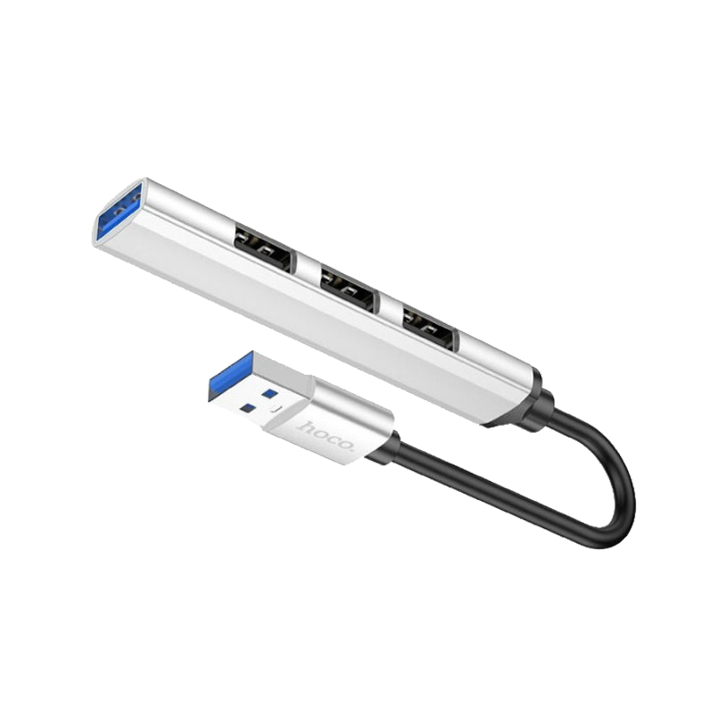 HB26 4 in 1 adapter(USB to USB3.0+USB2.0*3) Silver